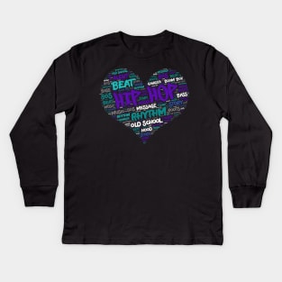 I Love Old School Hip Hop Kids Long Sleeve T-Shirt